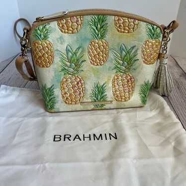 NWT Brahmin ROYALTY Copa Car Leather Tassel Purse Handbag Charm blue multi 2024