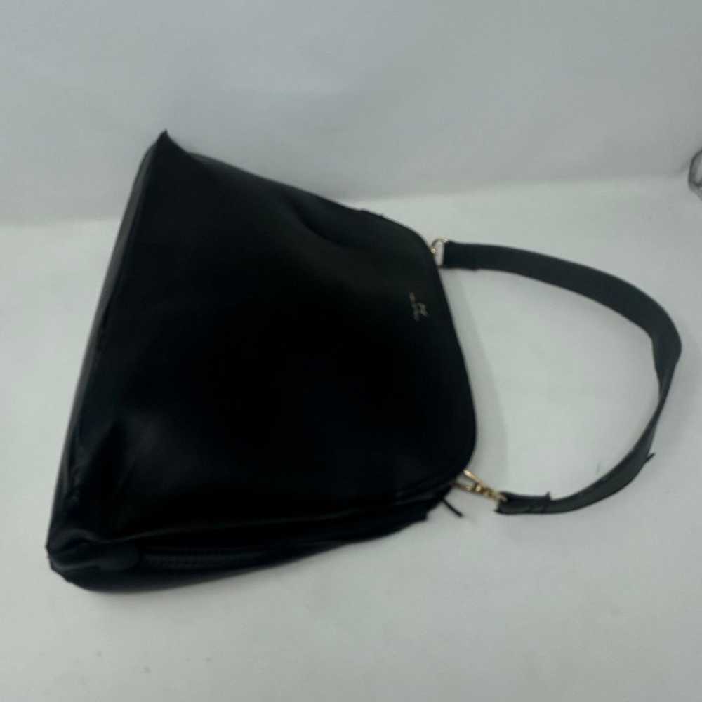 Halston Black Leather Bag - image 3