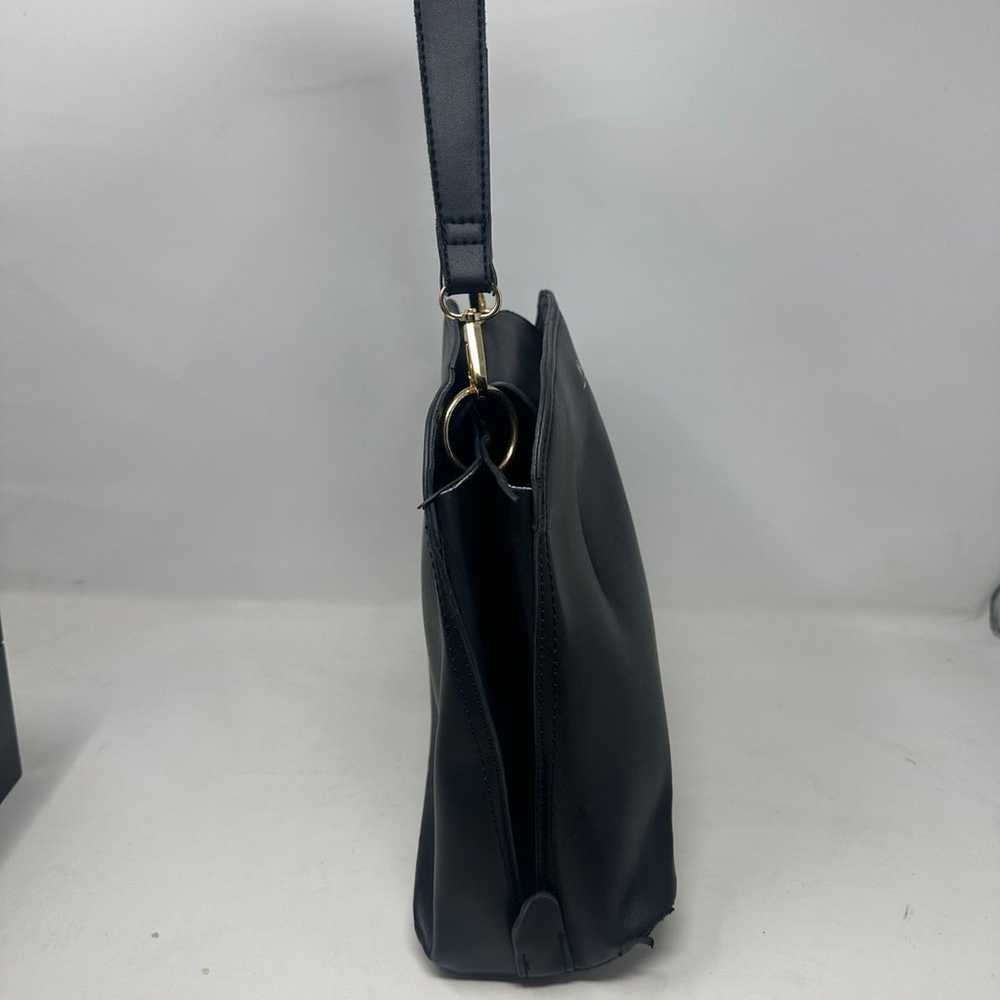 Halston Black Leather Bag - image 5