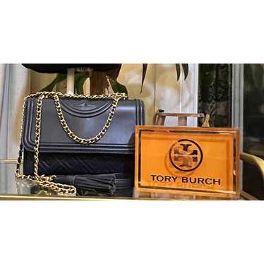 AUTHENTIC TORY BURCH NAVY BLUE FLEMING HANDBAG