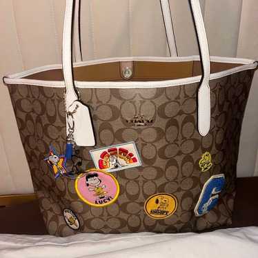 Coach X Peanuts Varsity Patches City Tote