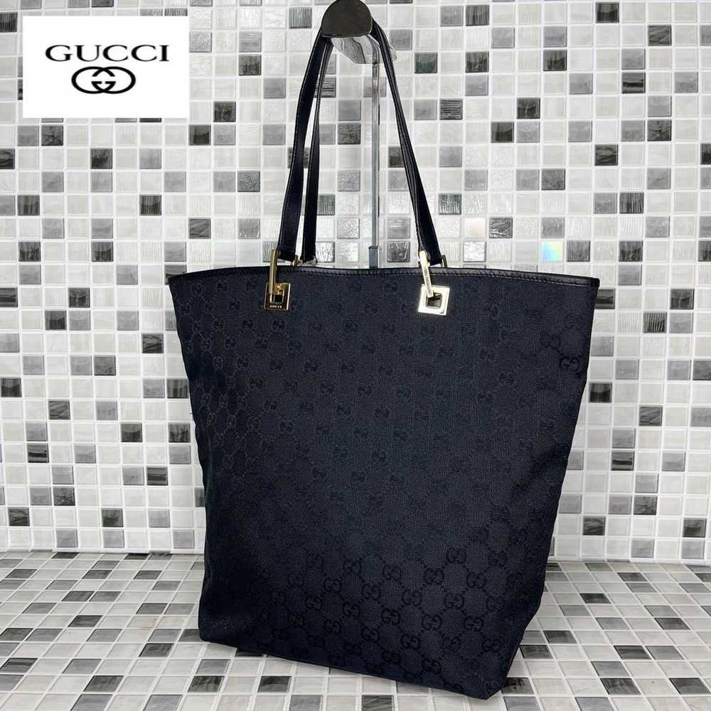 90 GUCCI Tote Bag Handbag Shoulder Bag GG Canvas - image 1