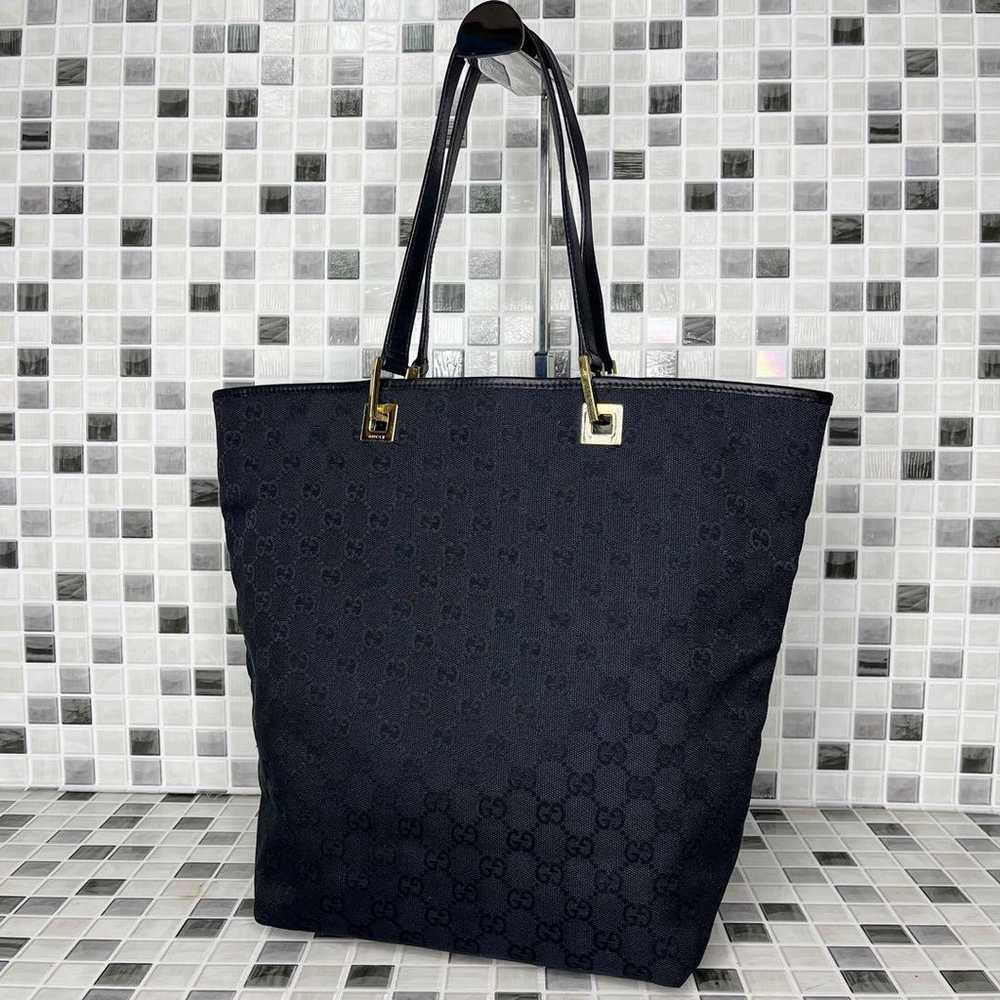 90 GUCCI Tote Bag Handbag Shoulder Bag GG Canvas - image 2