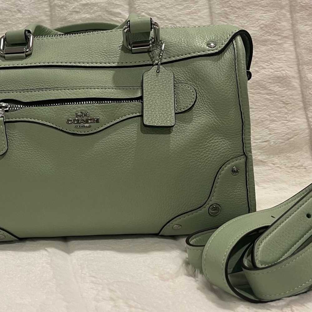 Coach Leather Millie Satchel Pale Pistachio - image 7