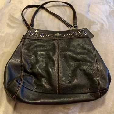 Black Leather Purse by Coach