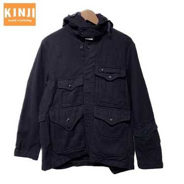 USA製 ENGINEERED GARMENTS field jacket M Engineered Garments Nepenthes Blue Coated Cotton Hooded