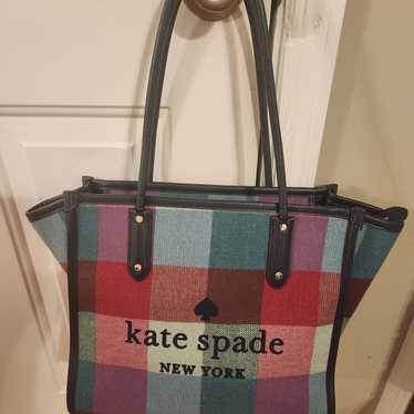 NWOT Kate Spade Plaid Tote