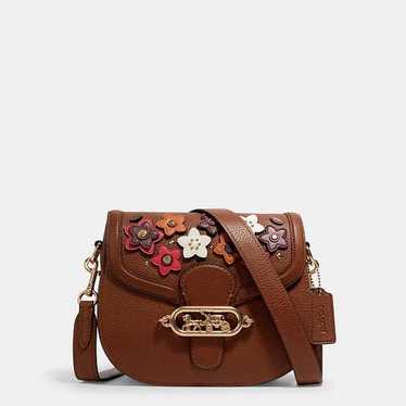 Coach Jade Saddle Bag With Daisy Applique