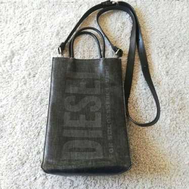 Diesel Black Tote Book Tote Bag Shoulder Bag Black