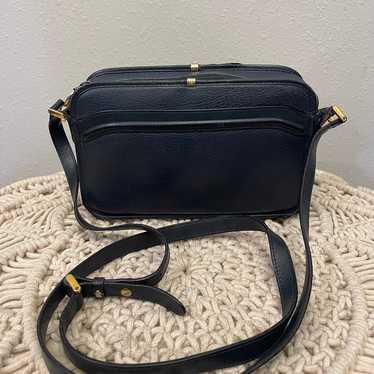 Vintage Gucci Leather Crossbody Navy Blue