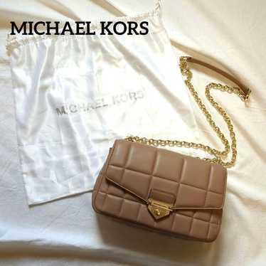 Michael Kors Chain Shoulder Bag Beige Pink Beige