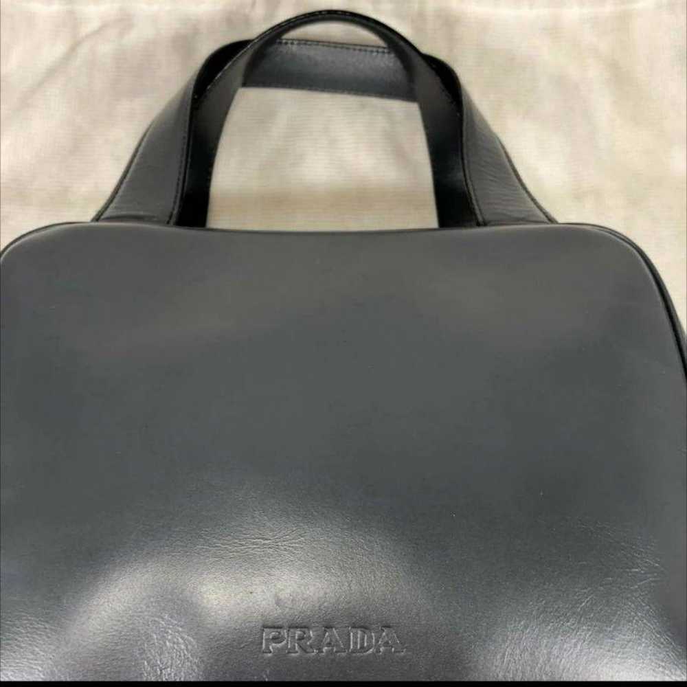 Prada Leather Handbag Dark Gray (Junk Item) - image 2