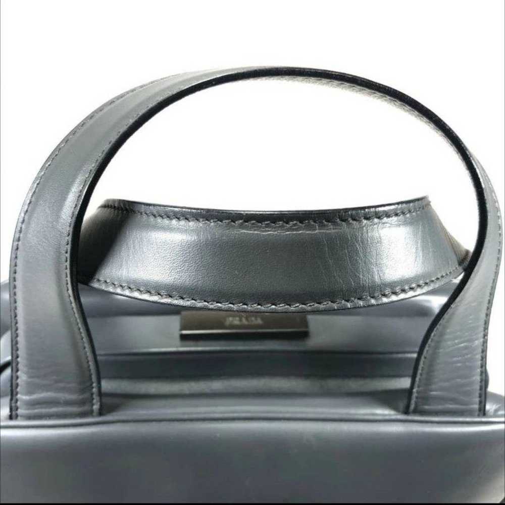 Prada Leather Handbag Dark Gray (Junk Item) - image 4