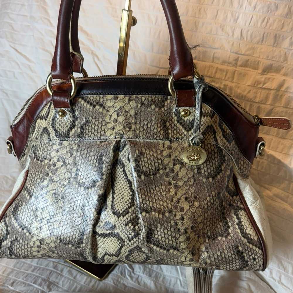 Vintage Brahmin Louise Rose in Snakeskin and shou… - image 10