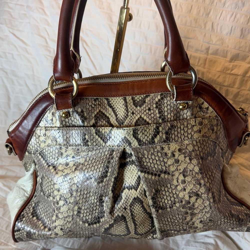 Vintage Brahmin Louise Rose in Snakeskin and shou… - image 2