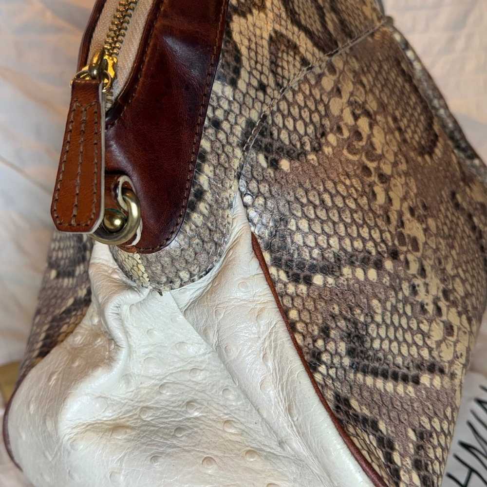 Vintage Brahmin Louise Rose in Snakeskin and shou… - image 4