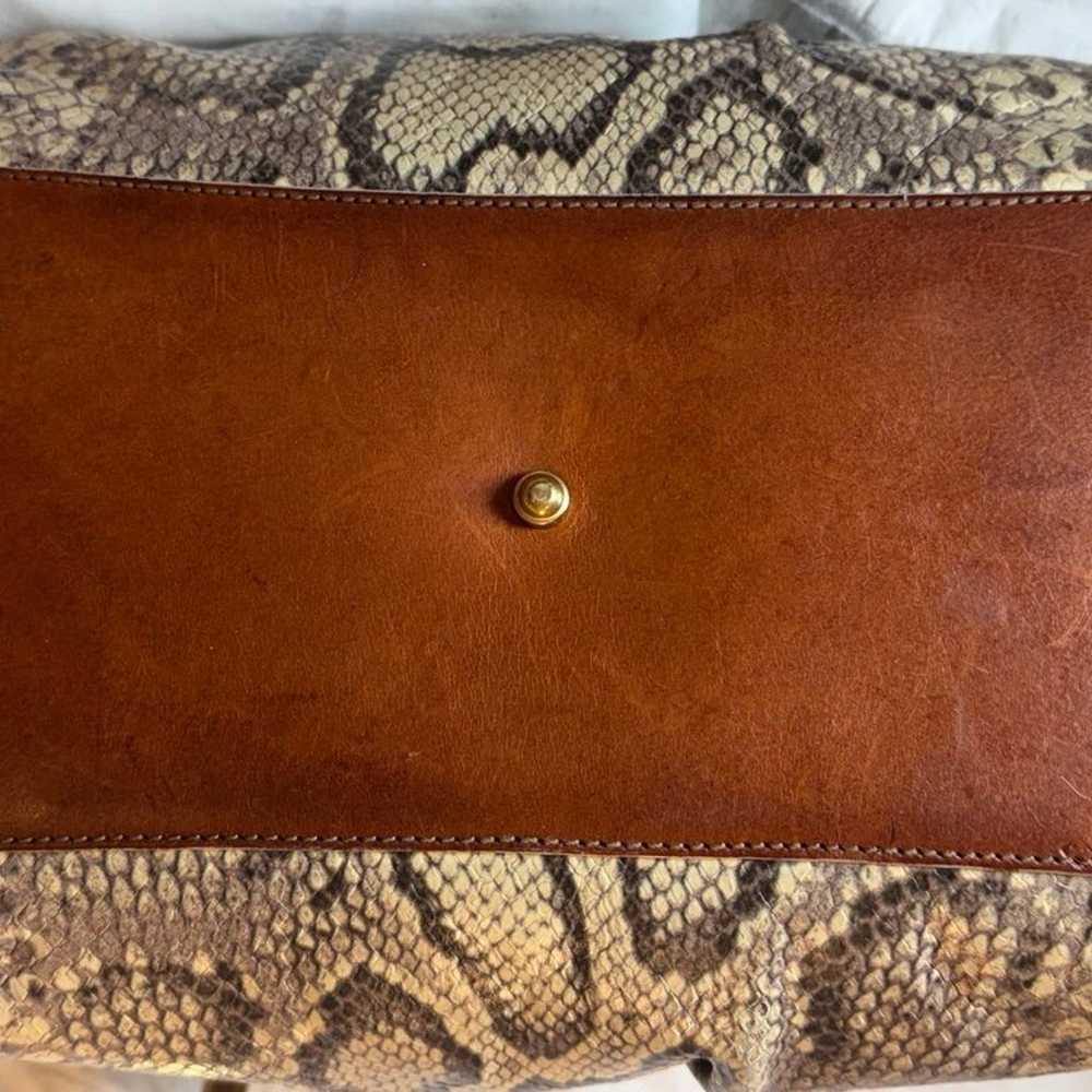 Vintage Brahmin Louise Rose in Snakeskin and shou… - image 5