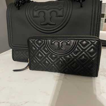 Tory Burch Black Fleming Matte Convertible Crossb… - image 1