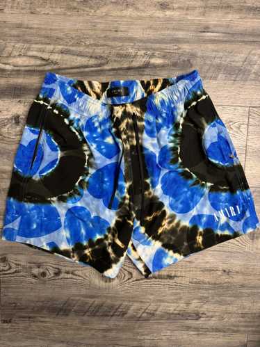 Amiri AMIRI Blue Hearts Tie-dye Swim Shorts