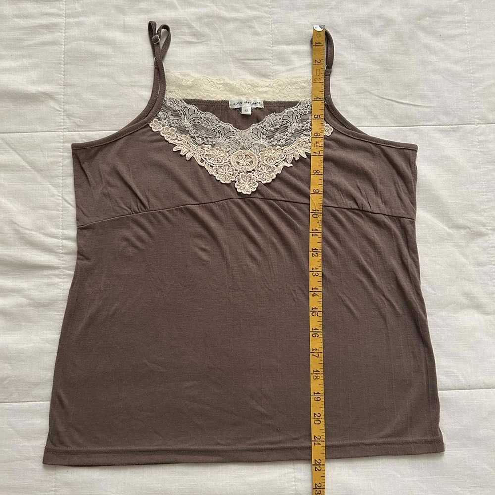 Designer Japanese brand Brown lace cami top - image 5