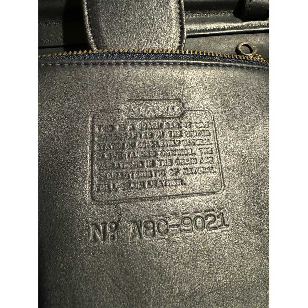 Vintage Coach Leather Weston Shoulder Bag in Navy… - image 11