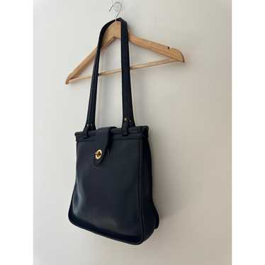 Vintage Coach Leather Weston Shoulder Bag in Navy… - image 1