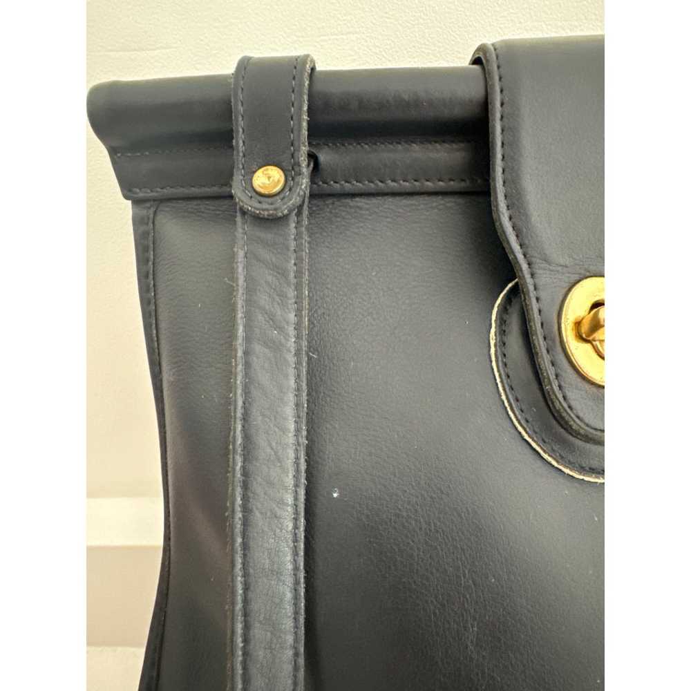 Vintage Coach Leather Weston Shoulder Bag in Navy… - image 5