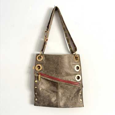 Hammitt Roxbury Large Purse Pewter and Brushed Gol