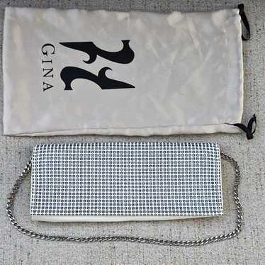 Gina London Women Clutch Purse White Patent Leathe