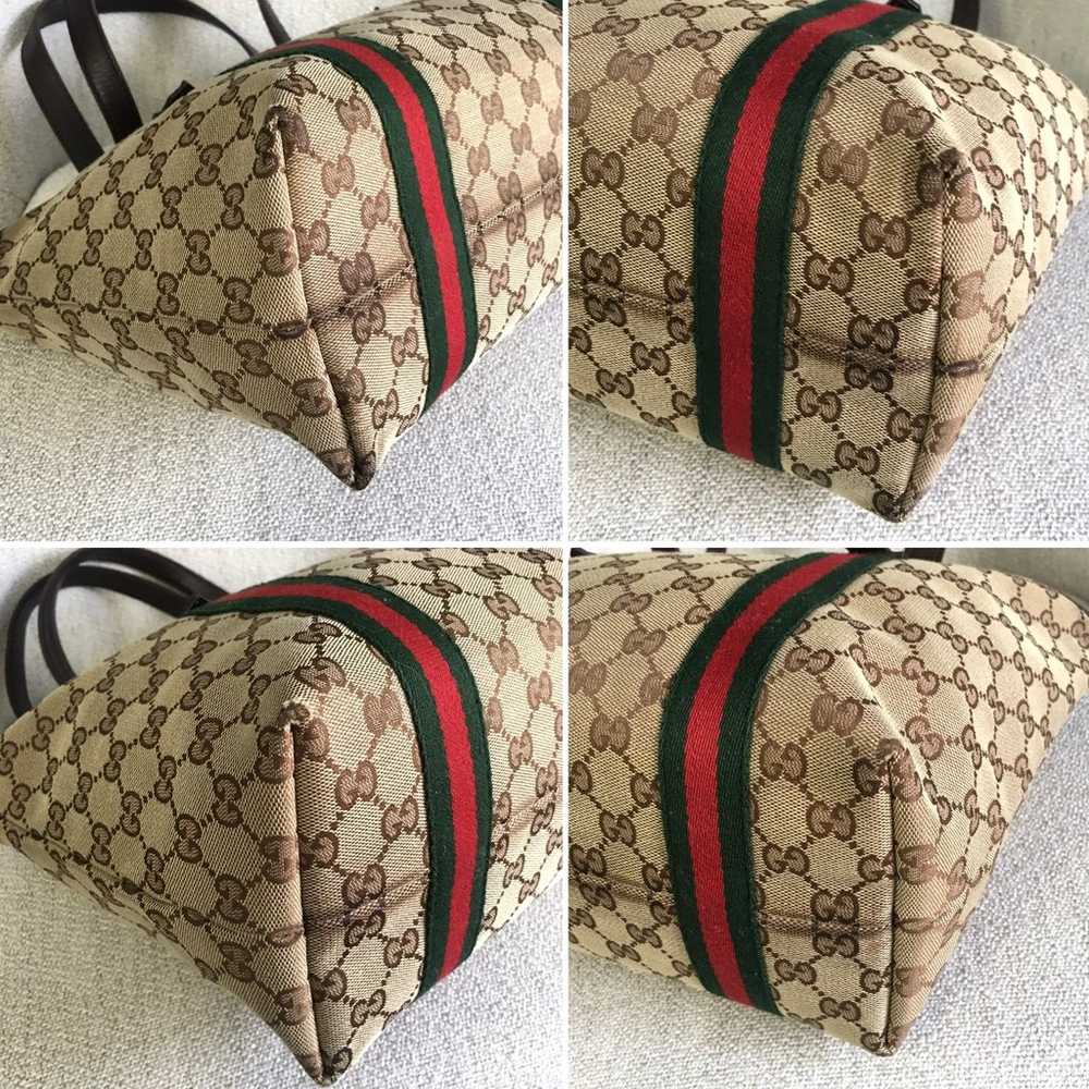 Authentic Gucci Sherry Line tote bag brown - image 11