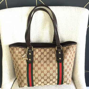 Authentic Gucci Sherry Line tote bag brown - image 1