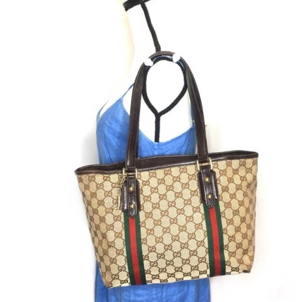 Authentic Gucci Sherry Line tote bag brown - image 2