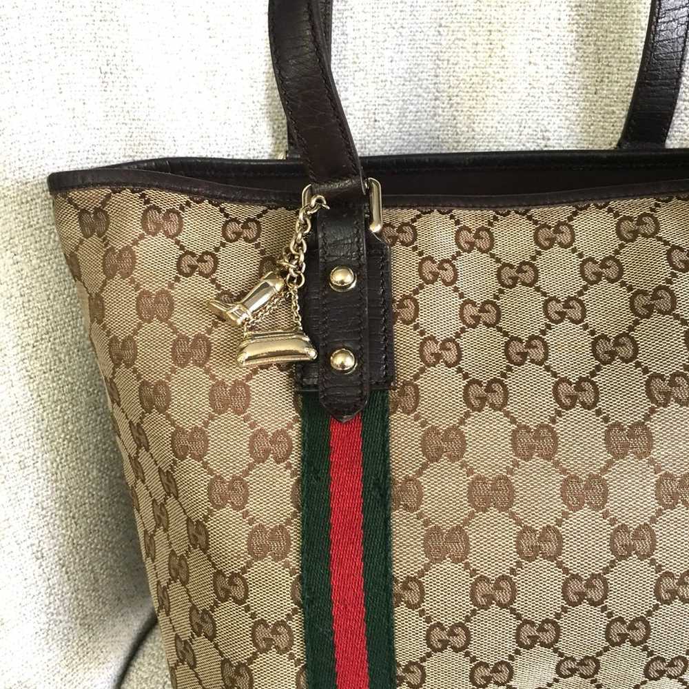 Authentic Gucci Sherry Line tote bag brown - image 3