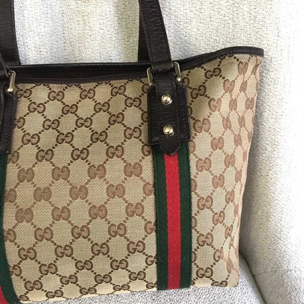 Authentic Gucci Sherry Line tote bag brown - image 4