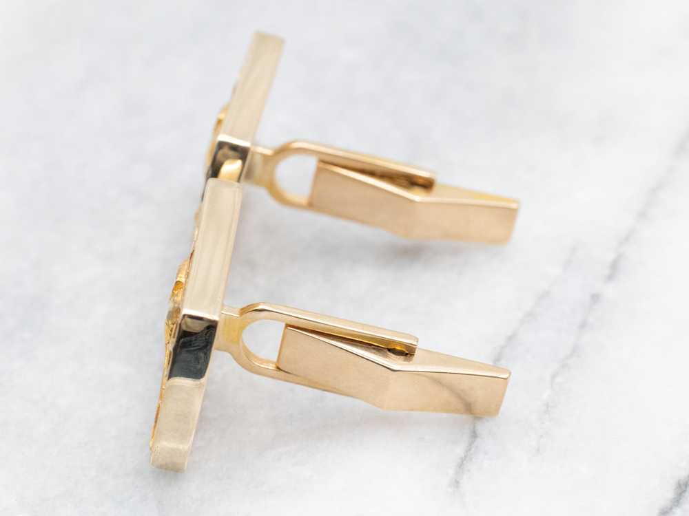 Beautiful Golden Sparrow Cufflinks - image 3