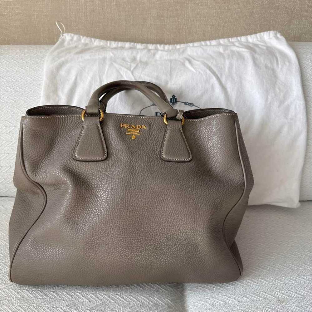 PRADA Gray Leather Handbag - image 1