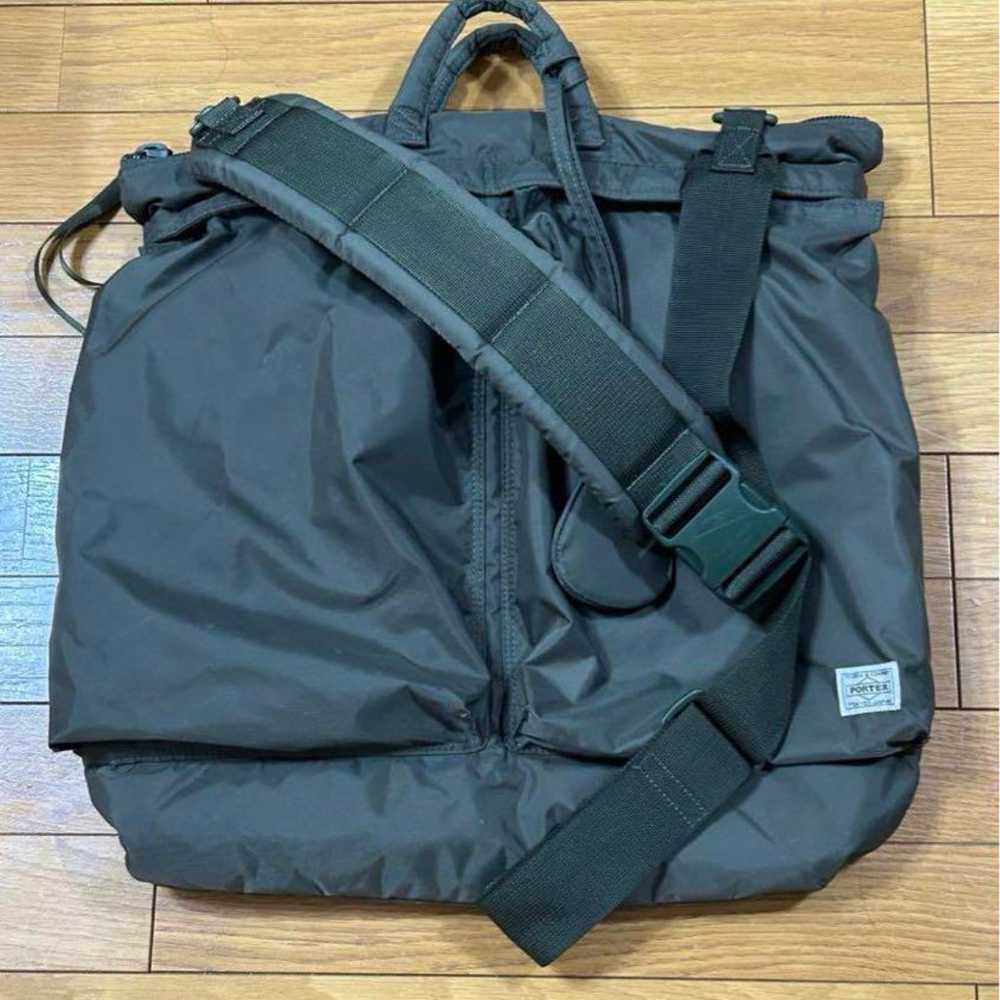 PORTER×HYKE Helmet Shoulder Bag Olive - image 2