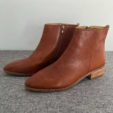 Lucky Brand Brown Leather Lenree Ankle Boots Booti