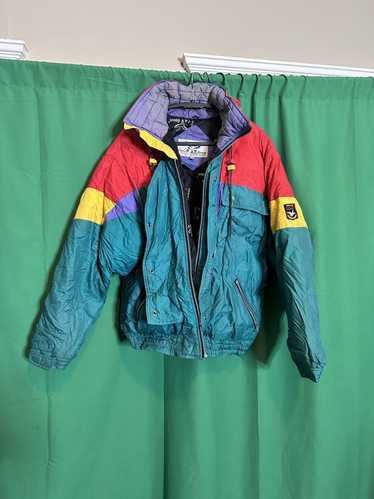 Vintage 80s 90s Triple F.A.T Goose Down Size S Colorblock Ski cheapest Winter Jacket