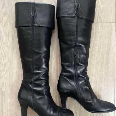 Mode Egiacomo Black Leather Long Boots 23cm - image 1