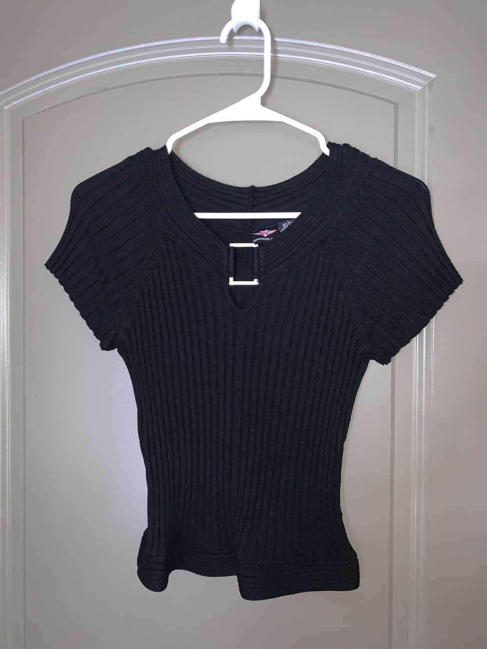 Vintage Black buckle top - image 1