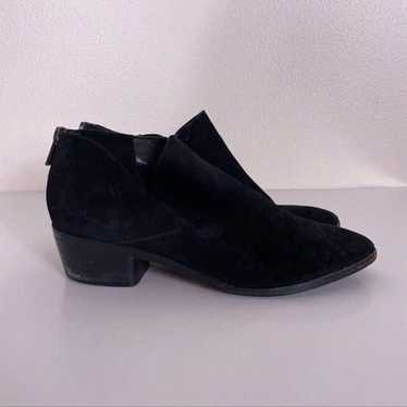 Donald J. Pliner Black Leather Suede Ankle Booties - image 1