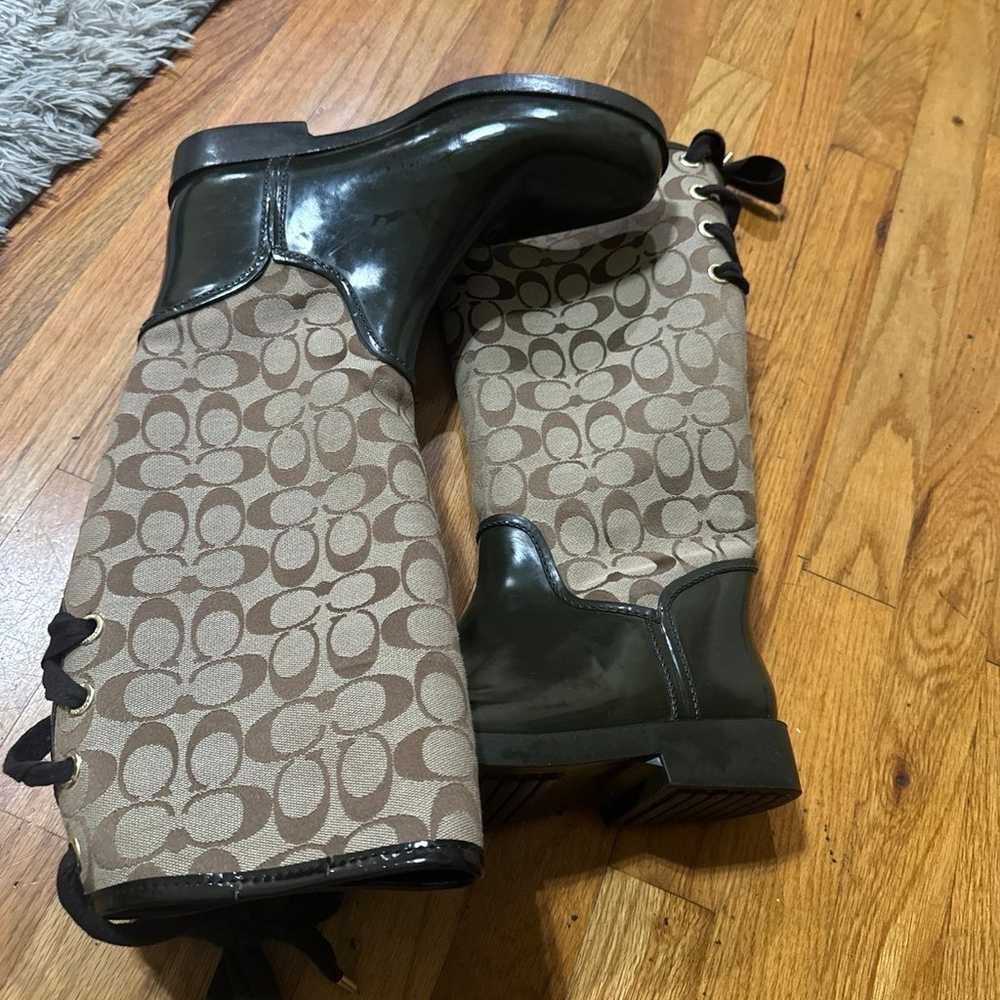 Brown Coach Rain Boots - image 1