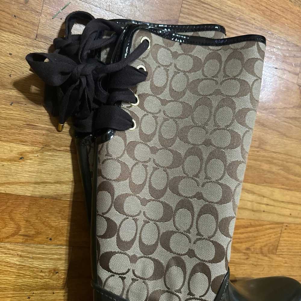 Brown Coach Rain Boots - image 2