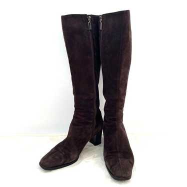 Ginza Kanematsu Bruno Magli Long Boots Suede Brown