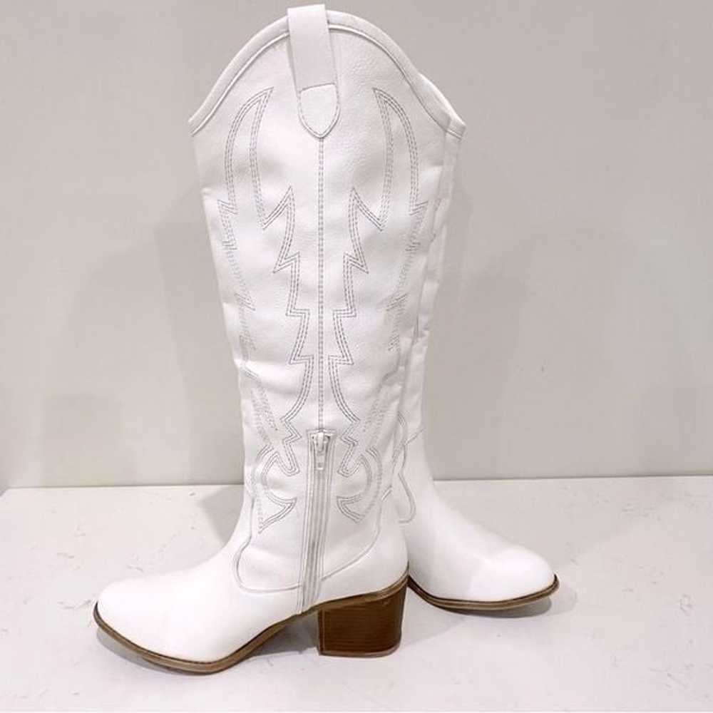 Knee High White Western Boot - image 4