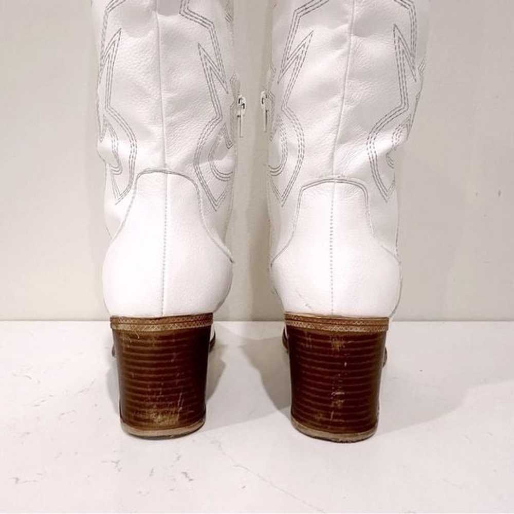 Knee High White Western Boot - image 7