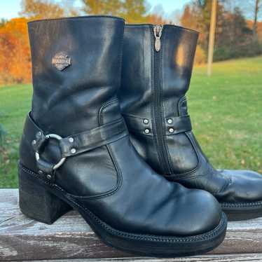 Harley Davidson Women's Leather Riding Boots Side… - image 1