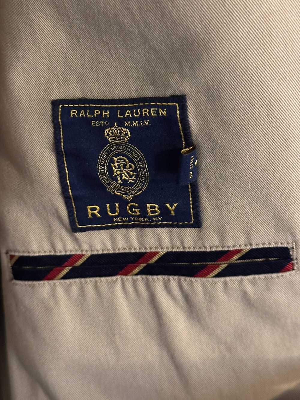 Ralph Lauren Rugby Vintage Twill Khaki Blazer sz S - image 3