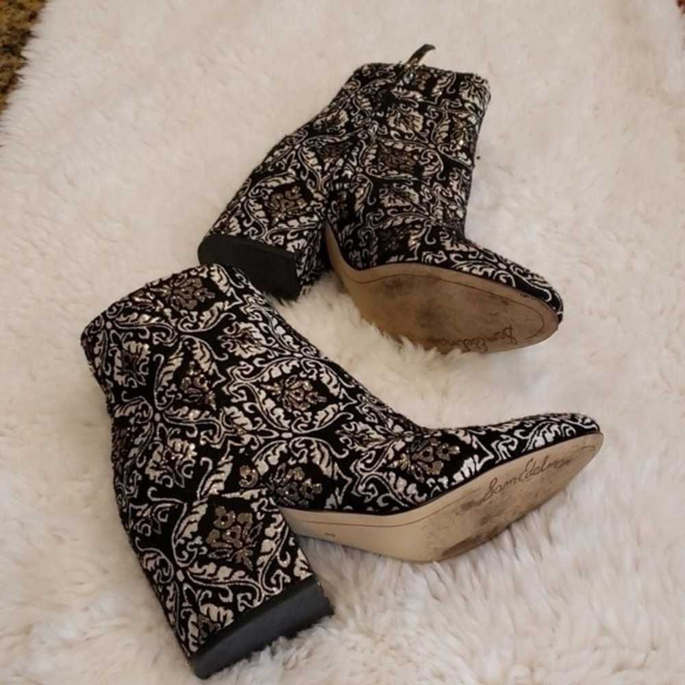 Sam Edelman Taye Black Gold Brocade Side Zip Boot… - image 4